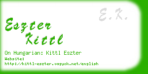 eszter kittl business card